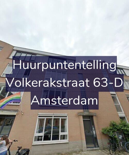 Foto gevel Huurpuntentelling voor Volkerakstraat 63-D, Amsterdam