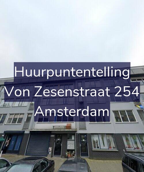 Foto gevel Huurpuntentelling voor Von Zesenstraat 254, Amsterdam