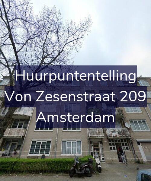 Foto gevel Huurpuntentelling voor Von Zesenstraat 209, Amsterdam