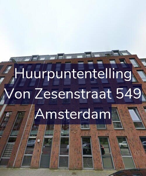 Foto gevel Huurpuntentelling voor Von Zesenstraat 549, Amsterdam