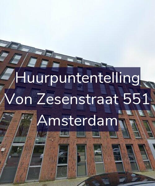 Foto gevel Huurpuntentelling voor Von Zesenstraat 551, Amsterdam