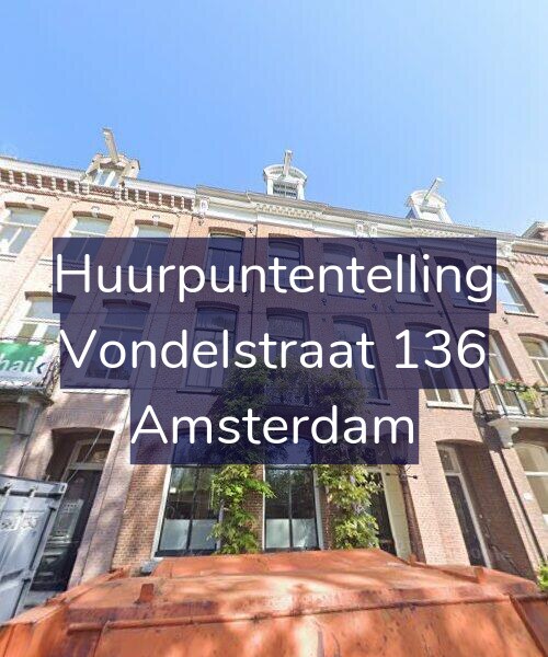 Foto gevel Huurpuntentelling voor Vondelstraat 136, Amsterdam
