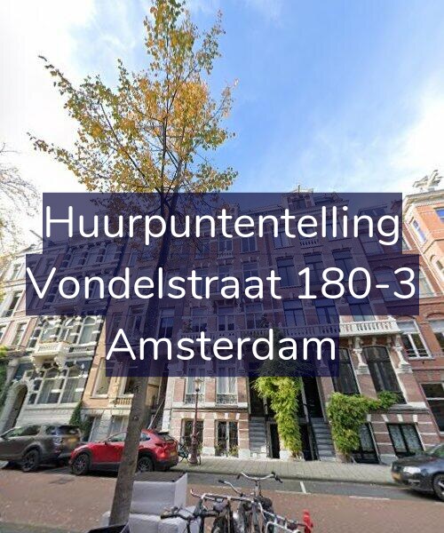 Foto gevel Huurpuntentelling voor Vondelstraat 180-3, Amsterdam