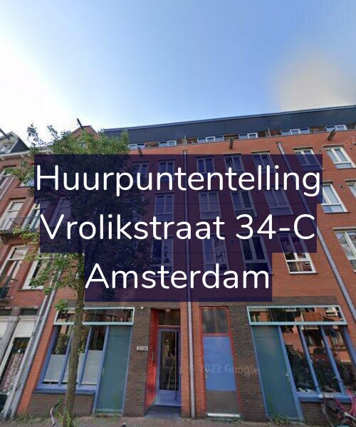 Foto gevel Huurpuntentelling voor Vrolikstraat 34-C, Amsterdam