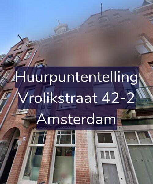 Foto gevel Huurpuntentelling voor Vrolikstraat 42-2, Amsterdam