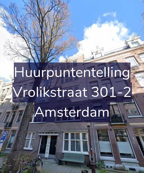 Foto gevel Huurpuntentelling voor Vrolikstraat 301-2, Amsterdam