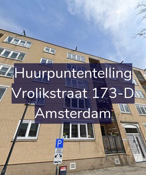 Foto gevel Huurpuntentelling voor Vrolikstraat 173-D, Amsterdam