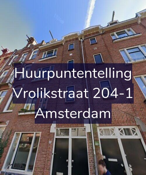 Foto gevel Huurpuntentelling voor Vrolikstraat 204-1, Amsterdam