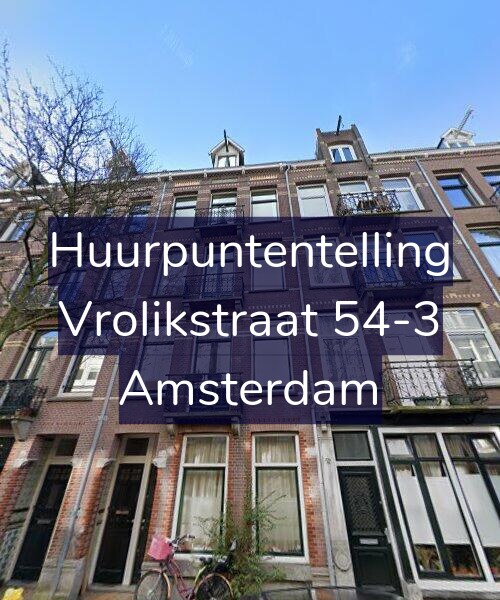 Foto gevel Huurpuntentelling voor Vrolikstraat 54-3, Amsterdam