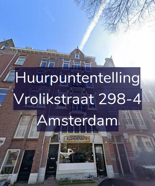 Foto gevel Huurpuntentelling voor Vrolikstraat 298-4, Amsterdam