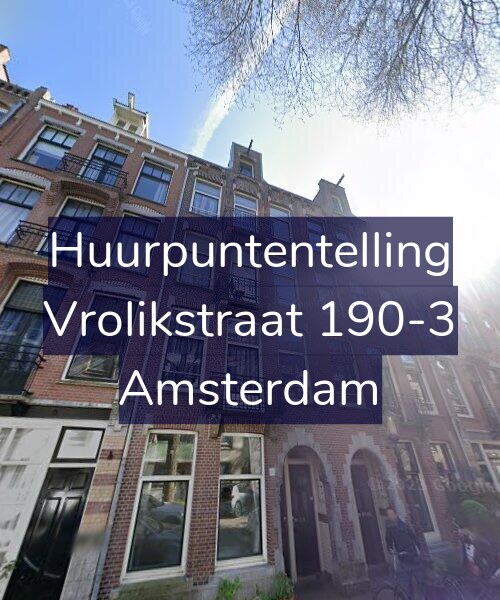 Foto gevel Huurpuntentelling voor Vrolikstraat 190-3, Amsterdam