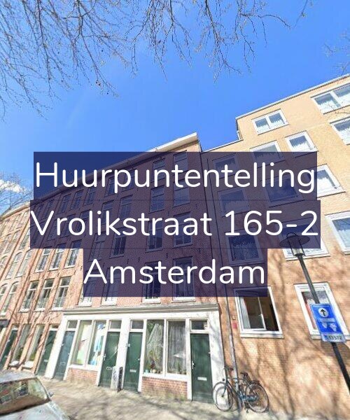 Foto gevel Huurpuntentelling voor Vrolikstraat 165-2, Amsterdam