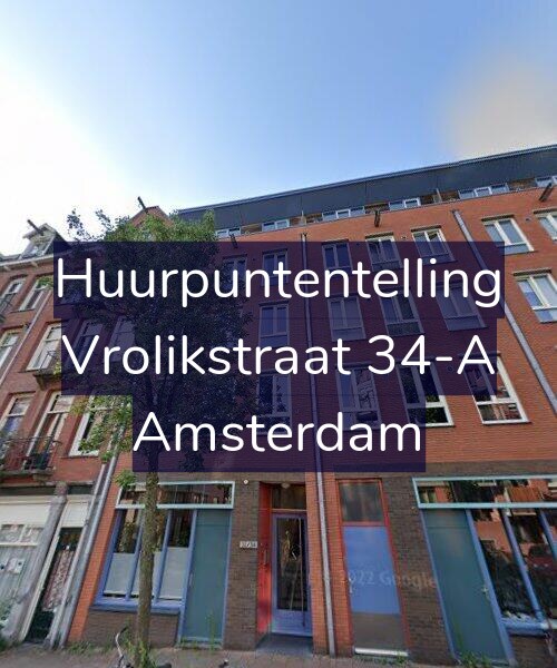 Foto gevel Huurpuntentelling voor Vrolikstraat 34-A, Amsterdam