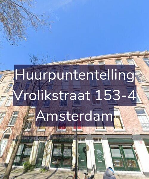 Foto gevel Huurpuntentelling voor Vrolikstraat 153-4, Amsterdam