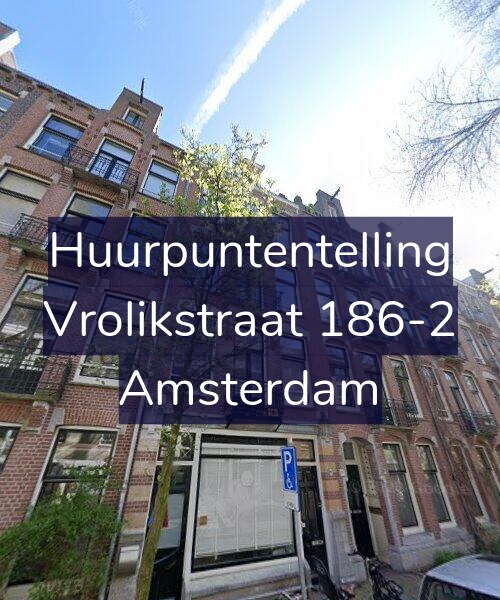 Foto gevel Huurpuntentelling voor Vrolikstraat 186-2, Amsterdam
