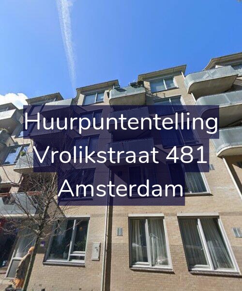 Foto gevel Huurpuntentelling voor Vrolikstraat 481, Amsterdam
