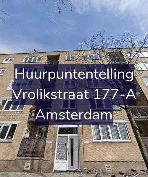 Foto gevel Huurpuntentelling voor Vrolikstraat 177-A, Amsterdam