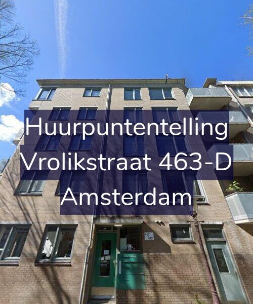 Foto gevel Huurpuntentelling voor Vrolikstraat 463-D, Amsterdam