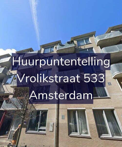 Foto gevel Huurpuntentelling voor Vrolikstraat 533, Amsterdam
