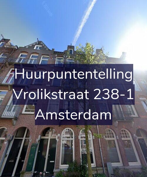 Foto gevel Huurpuntentelling voor Vrolikstraat 238-1, Amsterdam