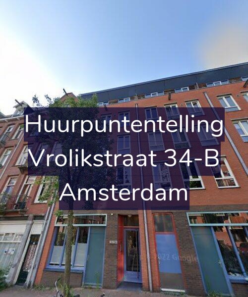 Foto gevel Huurpuntentelling voor Vrolikstraat 34-B, Amsterdam