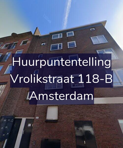 Foto gevel Huurpuntentelling voor Vrolikstraat 118-B, Amsterdam