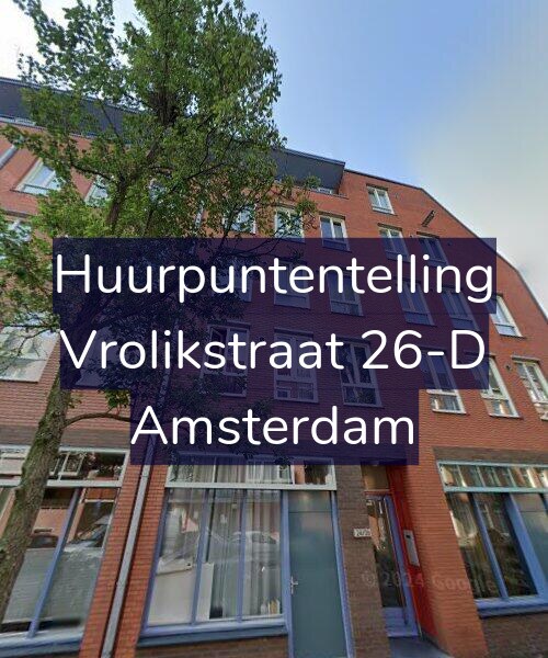 Foto gevel Huurpuntentelling voor Vrolikstraat 26-D, Amsterdam