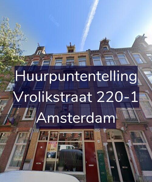 Foto gevel Huurpuntentelling voor Vrolikstraat 220-1, Amsterdam