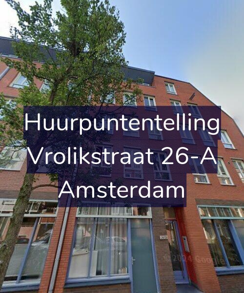 Foto gevel Huurpuntentelling voor Vrolikstraat 26-A, Amsterdam