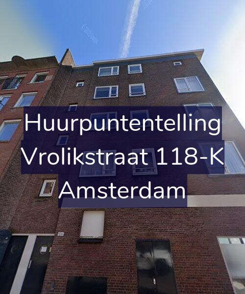 Foto gevel Huurpuntentelling voor Vrolikstraat 118-K, Amsterdam