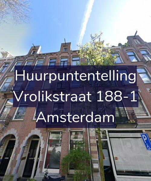 Foto gevel Huurpuntentelling voor Vrolikstraat 188-1, Amsterdam