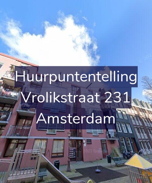 Foto gevel Huurpuntentelling voor Vrolikstraat 231, Amsterdam