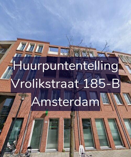 Foto gevel Huurpuntentelling voor Vrolikstraat 185-B, Amsterdam
