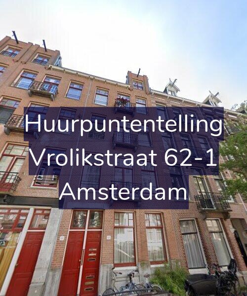 Foto gevel Huurpuntentelling voor Vrolikstraat 62-1, Amsterdam
