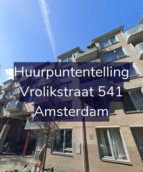 Foto gevel Huurpuntentelling voor Vrolikstraat 541, Amsterdam