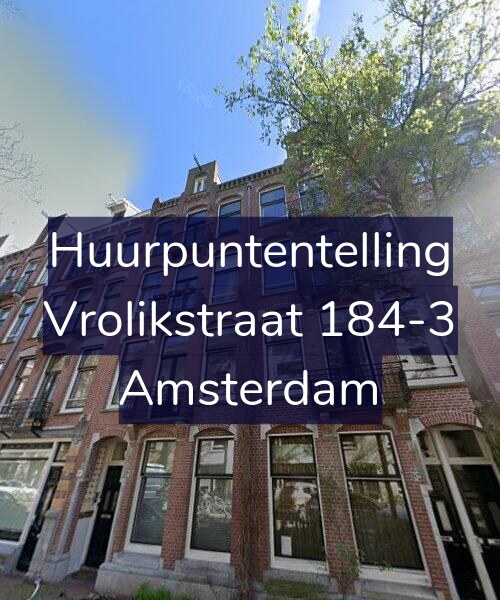 Foto gevel Huurpuntentelling voor Vrolikstraat 184-3, Amsterdam