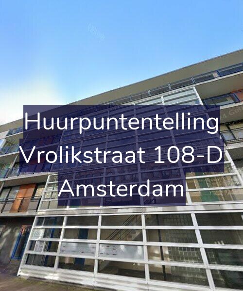 Foto gevel Huurpuntentelling voor Vrolikstraat 108-D, Amsterdam