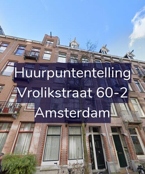 Foto gevel Huurpuntentelling voor Vrolikstraat 60-2, Amsterdam