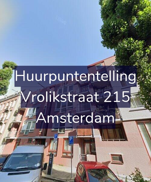 Foto gevel Huurpuntentelling voor Vrolikstraat 215, Amsterdam