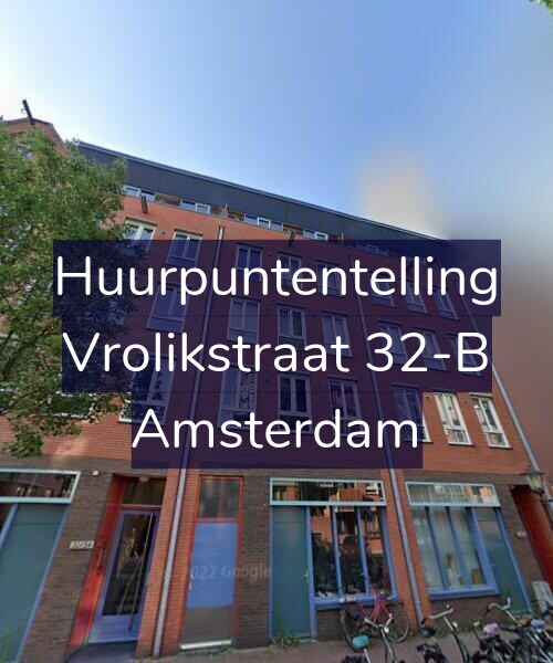 Foto gevel Huurpuntentelling voor Vrolikstraat 32-B, Amsterdam