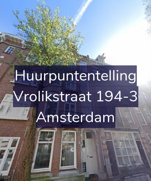 Foto gevel Huurpuntentelling voor Vrolikstraat 194-3, Amsterdam