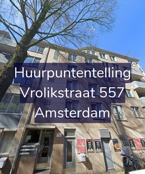 Foto gevel Huurpuntentelling voor Vrolikstraat 557, Amsterdam