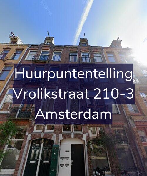 Foto gevel Huurpuntentelling voor Vrolikstraat 210-3, Amsterdam
