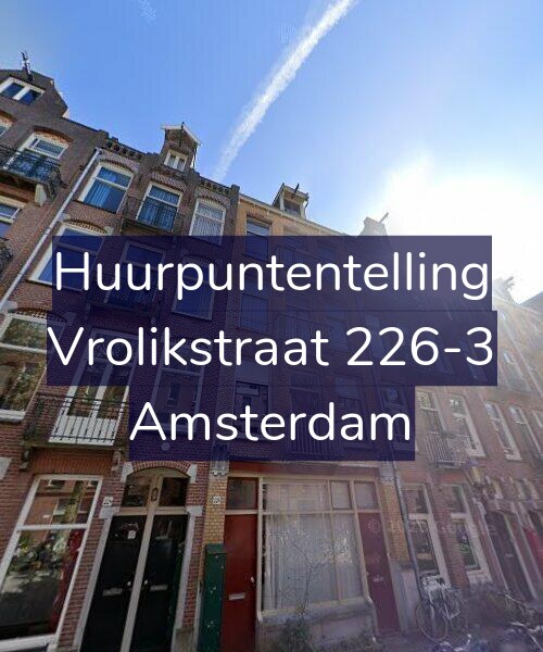Foto gevel Huurpuntentelling voor Vrolikstraat 226-3, Amsterdam
