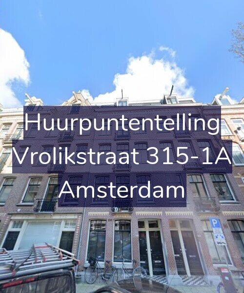 Foto gevel Huurpuntentelling voor Vrolikstraat 315-1A, Amsterdam