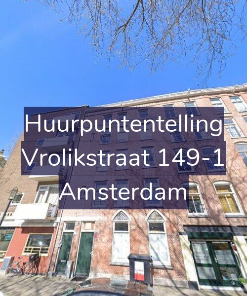 Foto gevel Huurpuntentelling voor Vrolikstraat 149-1, Amsterdam
