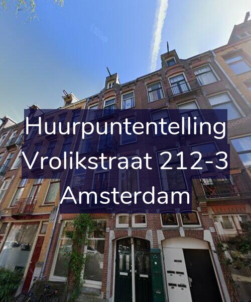 Foto gevel Huurpuntentelling voor Vrolikstraat 212-3, Amsterdam