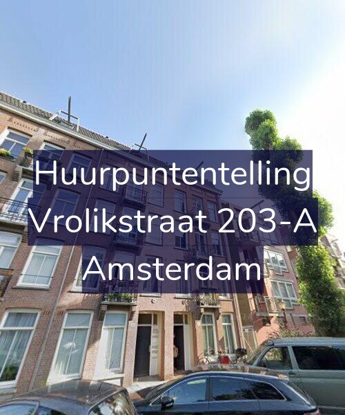 Foto gevel Huurpuntentelling voor Vrolikstraat 203-A, Amsterdam