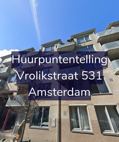 Foto gevel Huurpuntentelling voor Vrolikstraat 531, Amsterdam