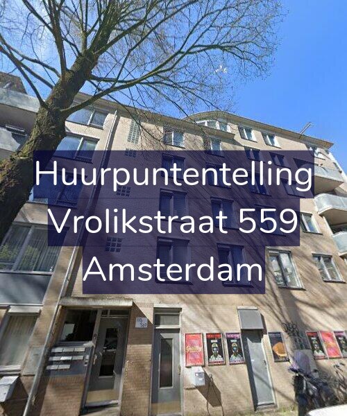 Foto gevel Huurpuntentelling voor Vrolikstraat 559, Amsterdam